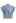 Coconut Tree Embroidered Loose Cotton Shirt in Light Blue