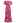 3D Floral Applique Mesh Tulle Mermaid Maxi Dress in Magenta