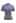 Mock Neck Mesh Inserted Short Sleeve Top in Purple