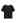 Contrast Crochet Edge Short-Sleeve Top in Black