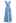 Cascade Ruffle O-Ring Tie-Back Maxi Dress in Blue