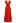 Cascade Ruffle O-Ring Tie-Back Maxi Dress in Red