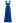 Lace-Up Back Ruffle Cut Out Chiffon Gown in Indigo