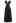 Cascade Ruffle O-Ring Tie-Back Maxi Dress in Black