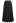 Crinkle Gathered Tiered Midi Skirt in Black