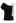 Organza Bow Accent One-Shoulder Slanted Top in Black