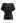 Short Sleeve Boat Neck Crisscross Waist Satin Top in Black