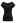 Free-Style Neckline Short Sleeve Ruched Top in Black