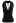 Knitted Cowl Neck Braided Open Back Sleeveless Top in Black