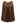 Pleated Feature Satin Sleeveless Top in Brown