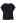 Asymmetric Slit Hem Rolled Cuffs Top in Black