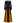 Long Sleeve Contrast Color Panel Maxi Dress in Pumpkin