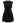 Open Back Sleeveless Tweed Mini Dress in Black