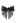 Bat Embroidered Bow Mesh Hair Barrette in Black