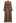 Embroidered Eyelet Tiered Ruffle Button Maxi Dress in Tan