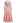 Long Sleeve Panel Pleated Satin Maxi Dress in Pink