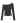 Refined-Edgy Folded Asymmetric Shoulder Rib Knit Top in Black