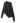 Flap Collar Asymmetric Hem Ribbed Poncho in Black