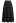 Subtle Pearl Square Buckle A-Line Skirt in Black