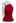 Organza Bowknot Rib Knit Sleeveless Top in Red