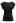Braided Neckline Pleated Fitted Waist Top in Black
