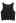 Scoop Neckline Floral Cutwork Crochet Sleeveless Top in Black