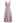 Removable Bow Straps Square Neck A-Line Dress in Blush Pink