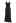 Semi-Sheer Mesh-Panel Knit Cami Maxi Dress in Black