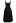 Square Neck Fit and Flare Midi Dress in Black