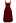Square Neck Fit and Flare Midi Dress in Red