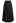 Solid High Waist Belted Cotton Maxi Skirt in Black