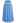Solid High Waist Belted Cotton Maxi Skirt in Blue