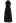 Dancing Feathers Tassel Halter Neck Maxi Dress in Black