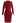 Cafe Time Wavy Wrap Knit Dress in Red