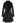 Faux Fur Collar Belted Flare Coat in Black