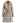 Faux Fur Collar Belted Flare Coat in Taupe