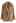 Collared Leopard Faux Fur Coat in Tan