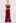 Multiple Straps Ruched Flap Slit Mermaid Gown in Burgundy