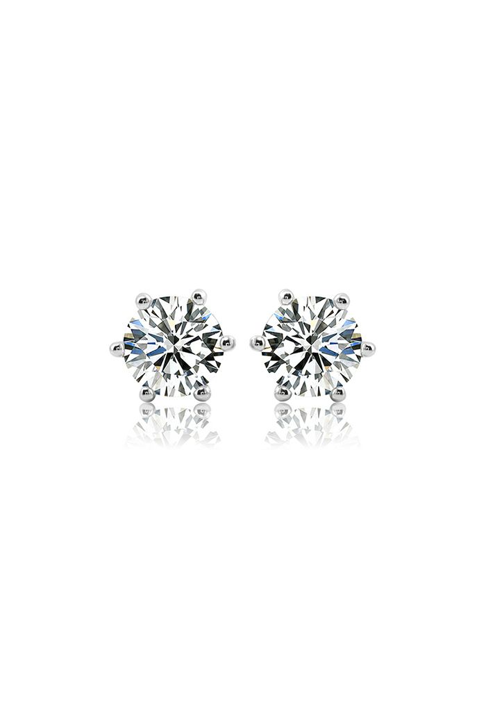Hexagon Shape Moissanite Diamond Earrings