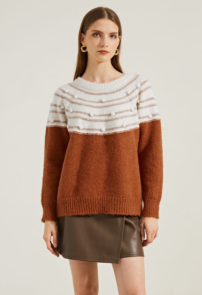 Nifty Faux Leather Flap Mini Bud Skirt in Brown
