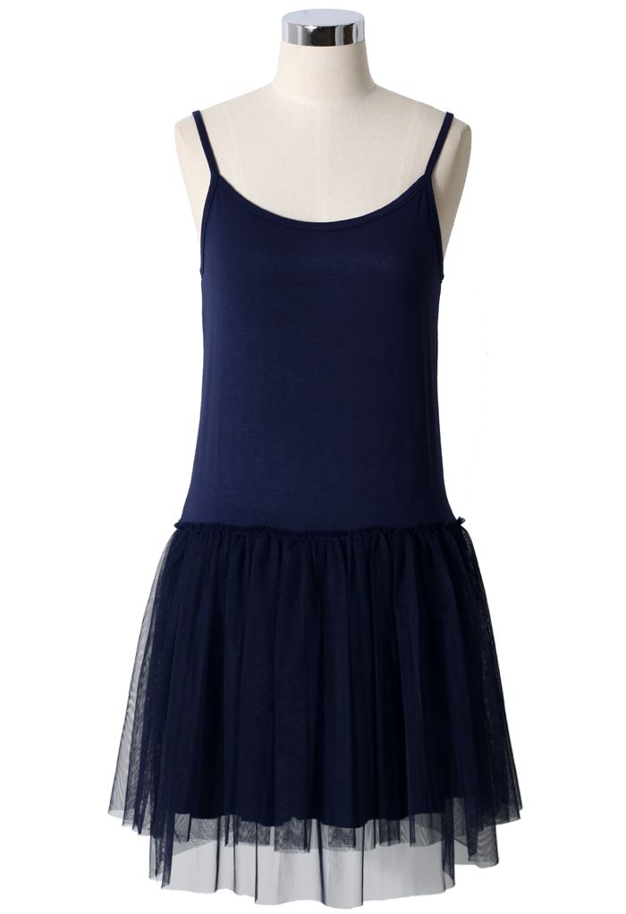Ballet Tulle Dress in Navy Blue
