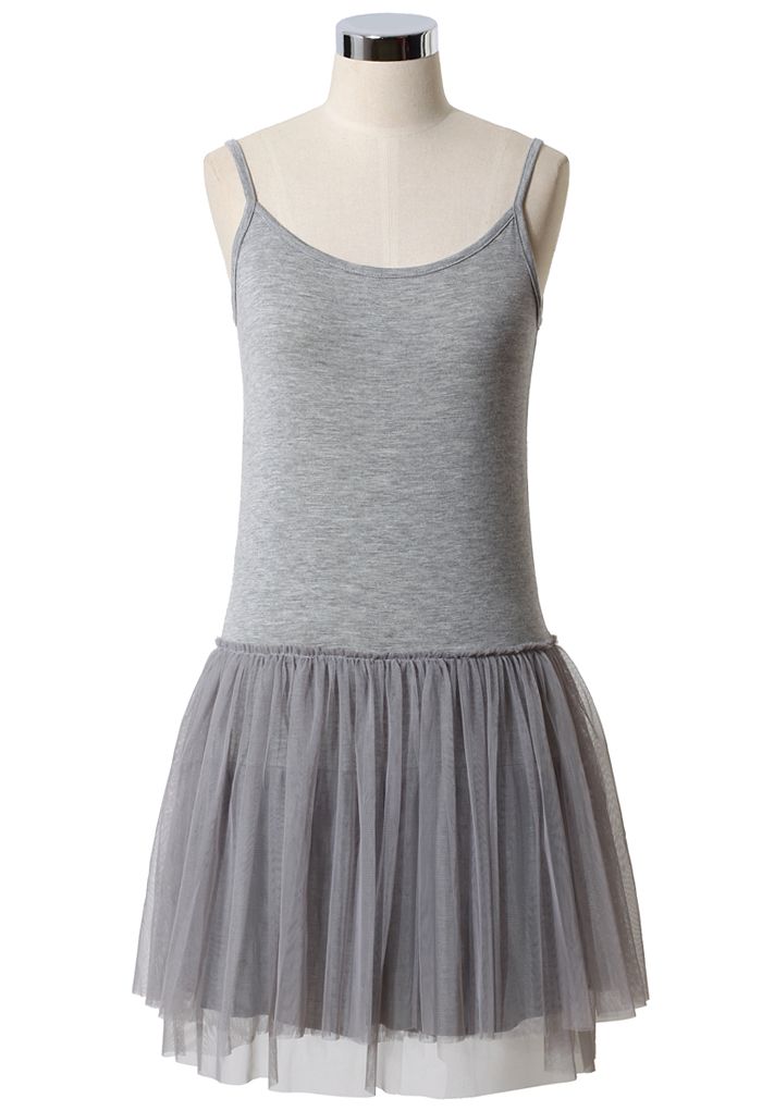 Ballet Tulle Dress in Grey
