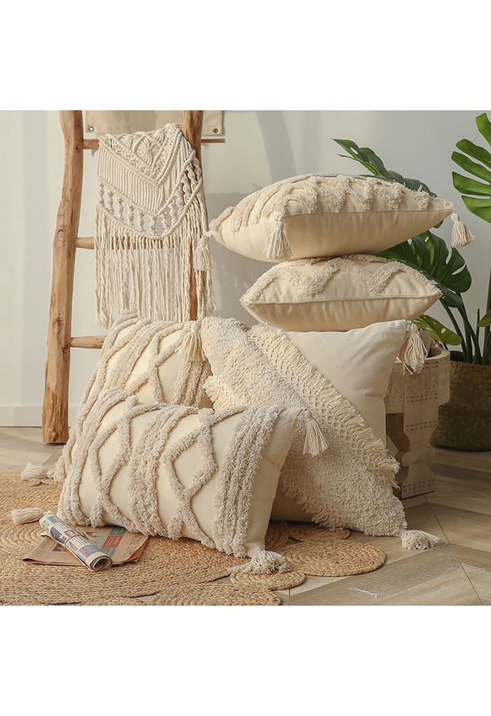 Tufting Sackcloth Cushion Cover