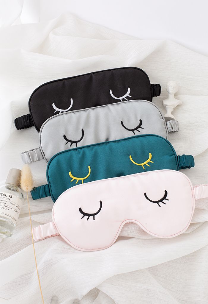 Sleeping Beauty Embroidered Silky Eye Mask