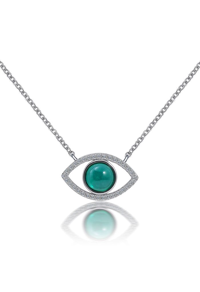Marquise Shape Emerald Gem Necklace