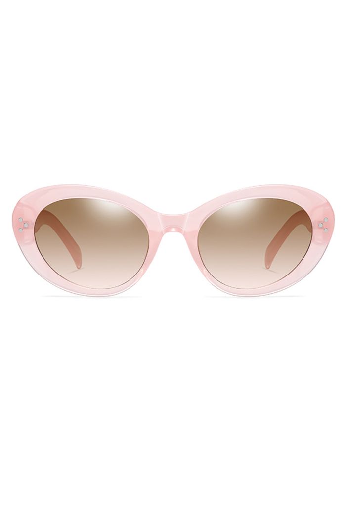 Retro Full Rim Cat-Eye Sunglasses in Pink