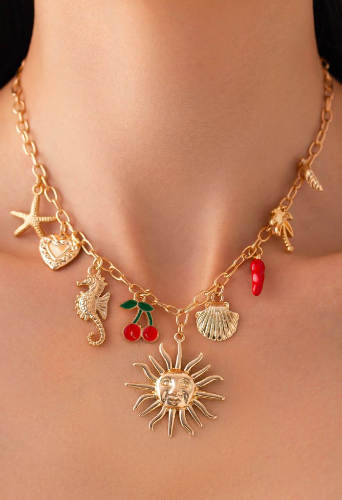 Tropical Charms Pendant Necklace