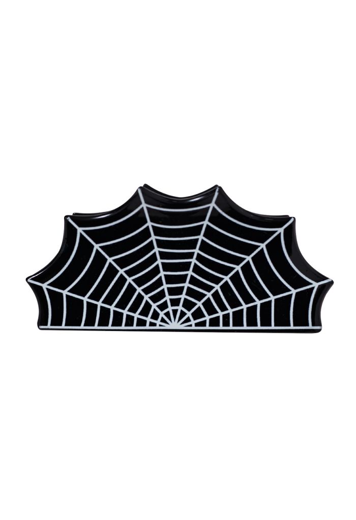 Gothic Cobweb Pattern Hair Claw