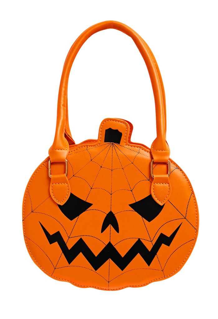 Jack-o'-Lantern PU Handbag in Orange