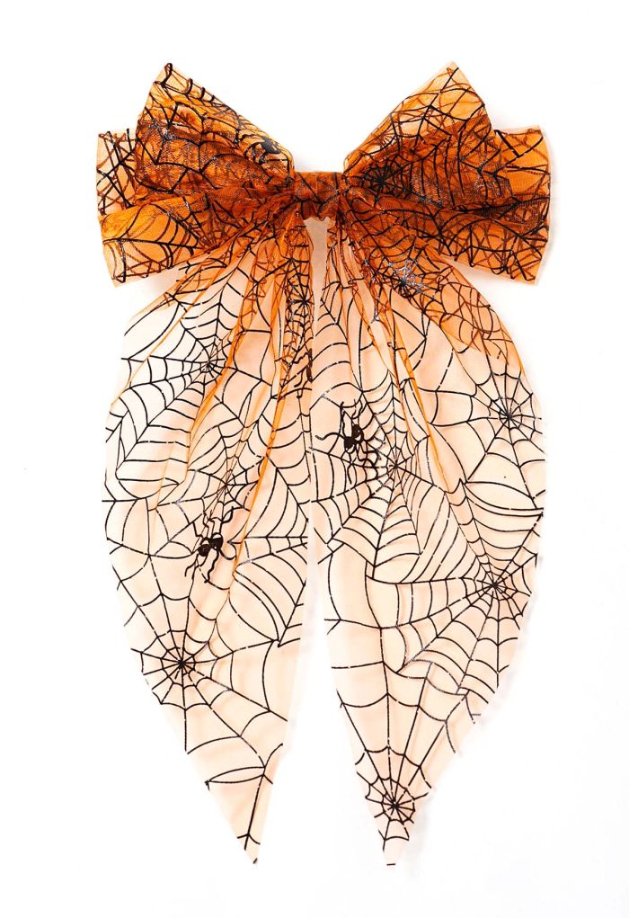 Spiderweb Mesh Bow Hair Barrette
